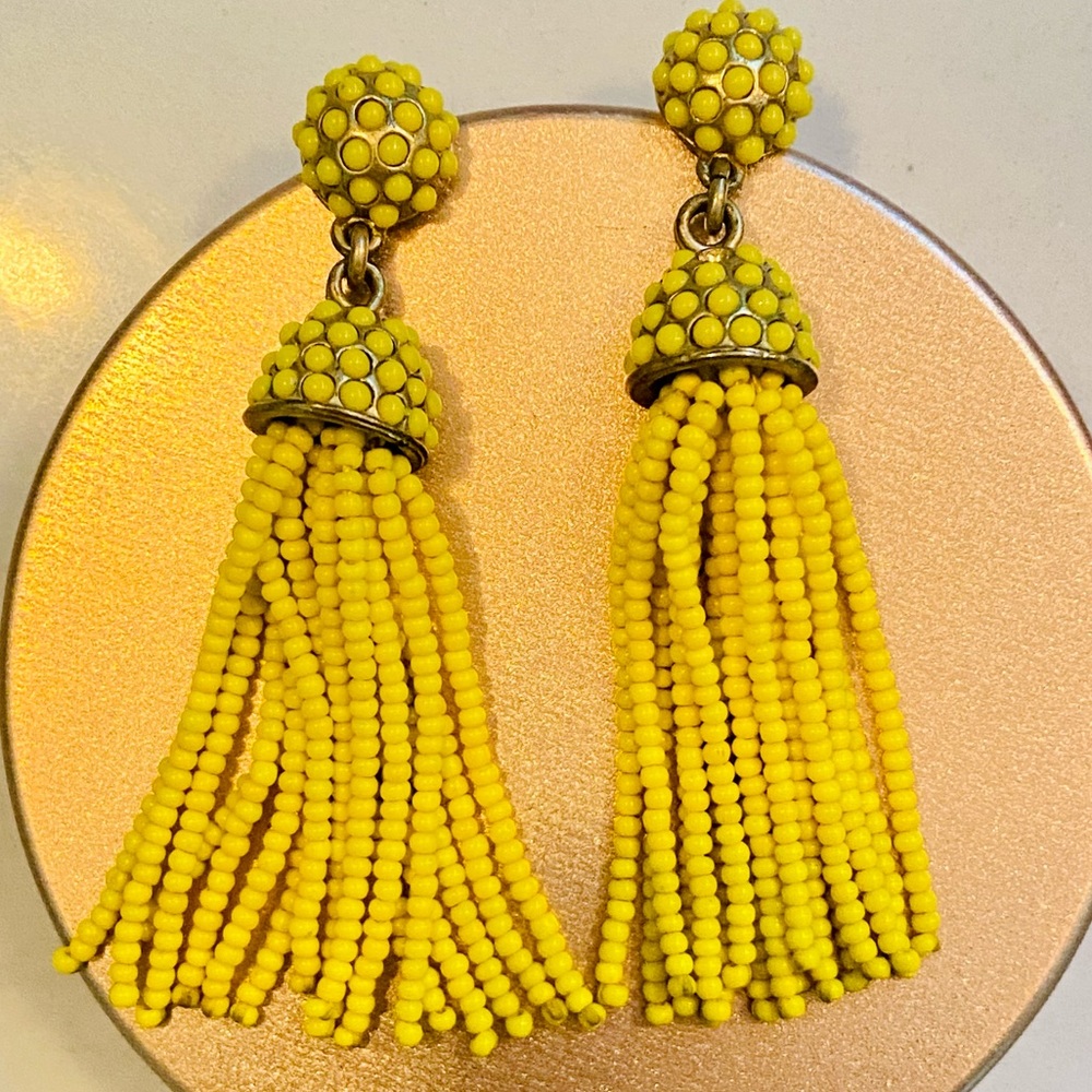 JCREW Beaded Tassel Earrings